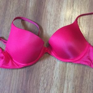 Victoria's Secret hot pink bra with rhinestones